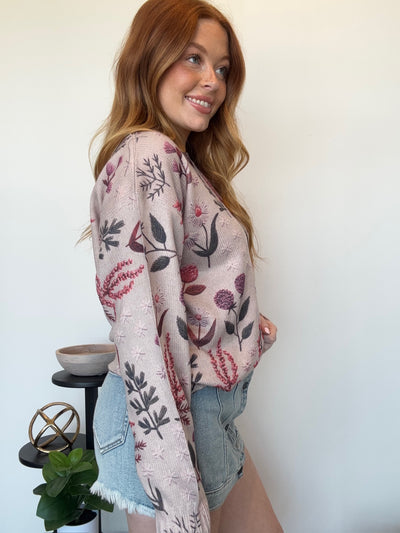 Wildflower Knit Sweater-130 - TOPS - SWEATERS/SWEATSHIRTS-LEATHER & LACE-[option4]-[option5]-[option6]-Leather & Lace Boutique Shop