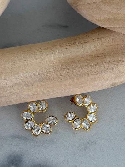 Serena Open Hoop Earrings-190 - ACCESSORIES - JEWELRY-CHANSUTT PEARLS-[option4]-[option5]-[option6]-Leather & Lace Boutique Shop
