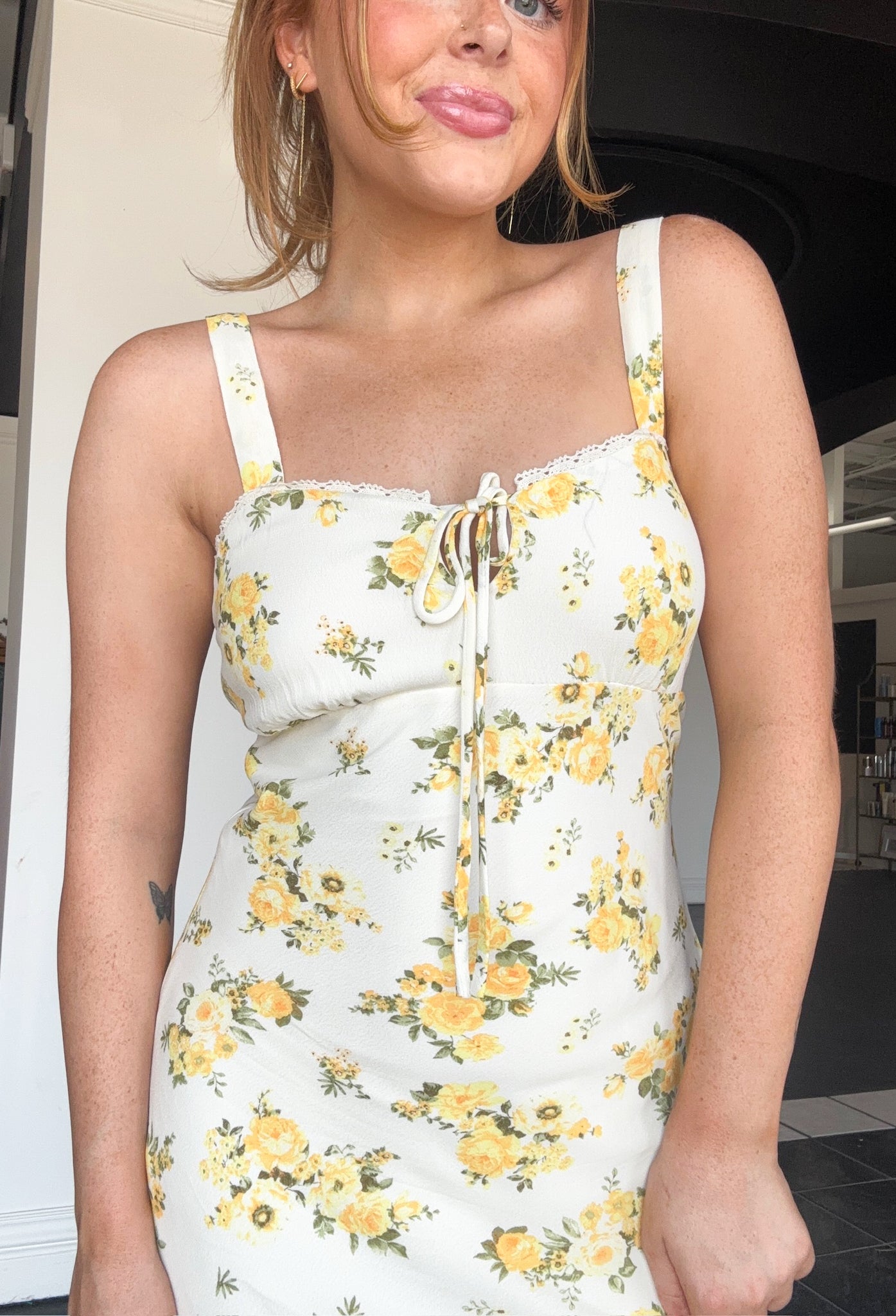 Annabelle Floral Midi Dress-170 - DRESSES-BLU PEPPER-[option4]-[option5]-[option6]-Leather & Lace Boutique Shop