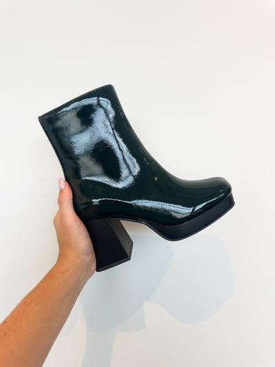 Green With Envy Patent Vegan Leather Booties-180 - SHOES-FORTUNE DYNAMIC-[option4]-[option5]-[option6]-Leather & Lace Boutique Shop