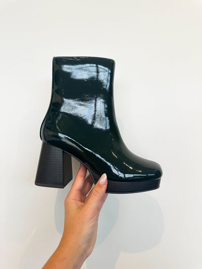 Green With Envy Patent Vegan Leather Booties-180 - SHOES-FORTUNE DYNAMIC-[option4]-[option5]-[option6]-Leather & Lace Boutique Shop
