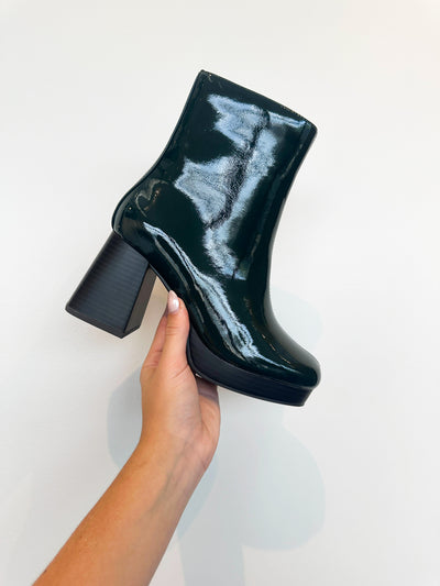 Green With Envy Patent Vegan Leather Booties-180 - SHOES-FORTUNE DYNAMIC-[option4]-[option5]-[option6]-Leather & Lace Boutique Shop