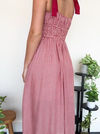 Plaid Corset Midi Dress-170 - DRESSES-EDGEMINE-[option4]-[option5]-[option6]-Leather & Lace Boutique Shop