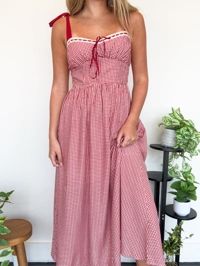 Plaid Corset Midi Dress-170 - DRESSES-EDGEMINE-[option4]-[option5]-[option6]-Leather & Lace Boutique Shop