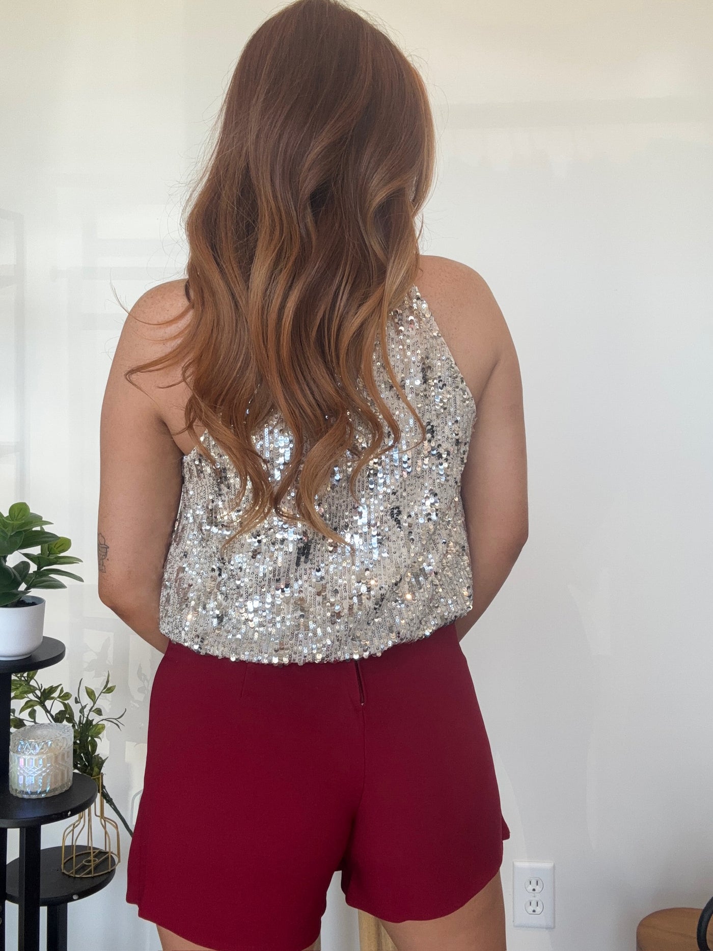 Stars Shine Sequin Halter Top