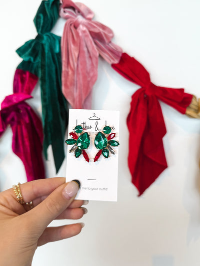 Mistletoe Gem Drops-190 - ACCESSORIES - JEWELRY-TREASURE JEWELS-[option4]-[option5]-[option6]-Leather & Lace Boutique Shop