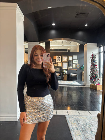 Sassy Sequin Mini Skirt