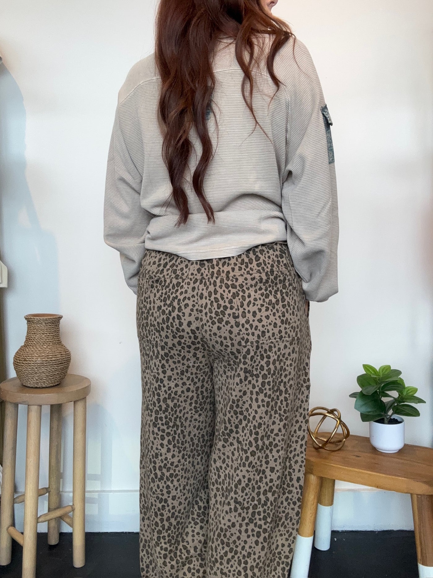 Animal Print Terry Joggers