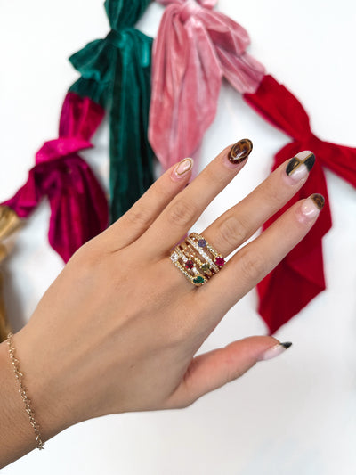 Katie Layered Cable Ring-190 - ACCESSORIES - JEWELRY-MILLENX-[option4]-[option5]-[option6]-Leather & Lace Boutique Shop