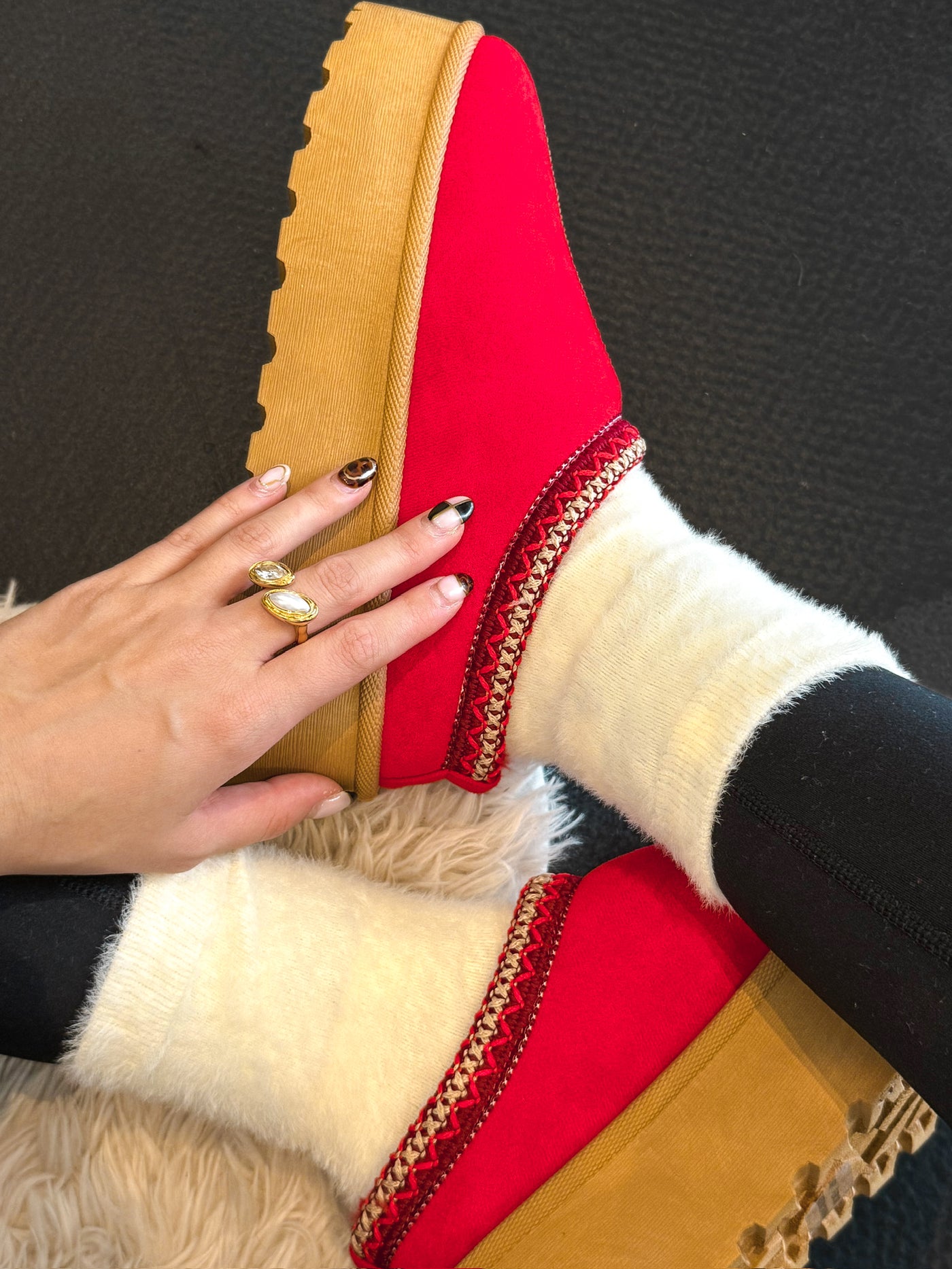 Warm & Fuzzy Socks- Cream