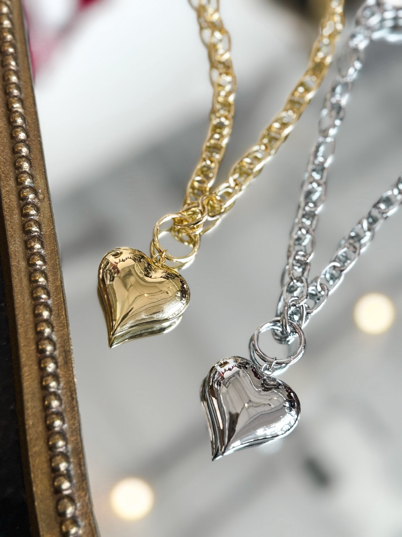 Heartbreaker Chain Necklace- Silver