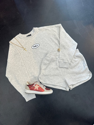 TMLL Patch Sweat Set- Grey