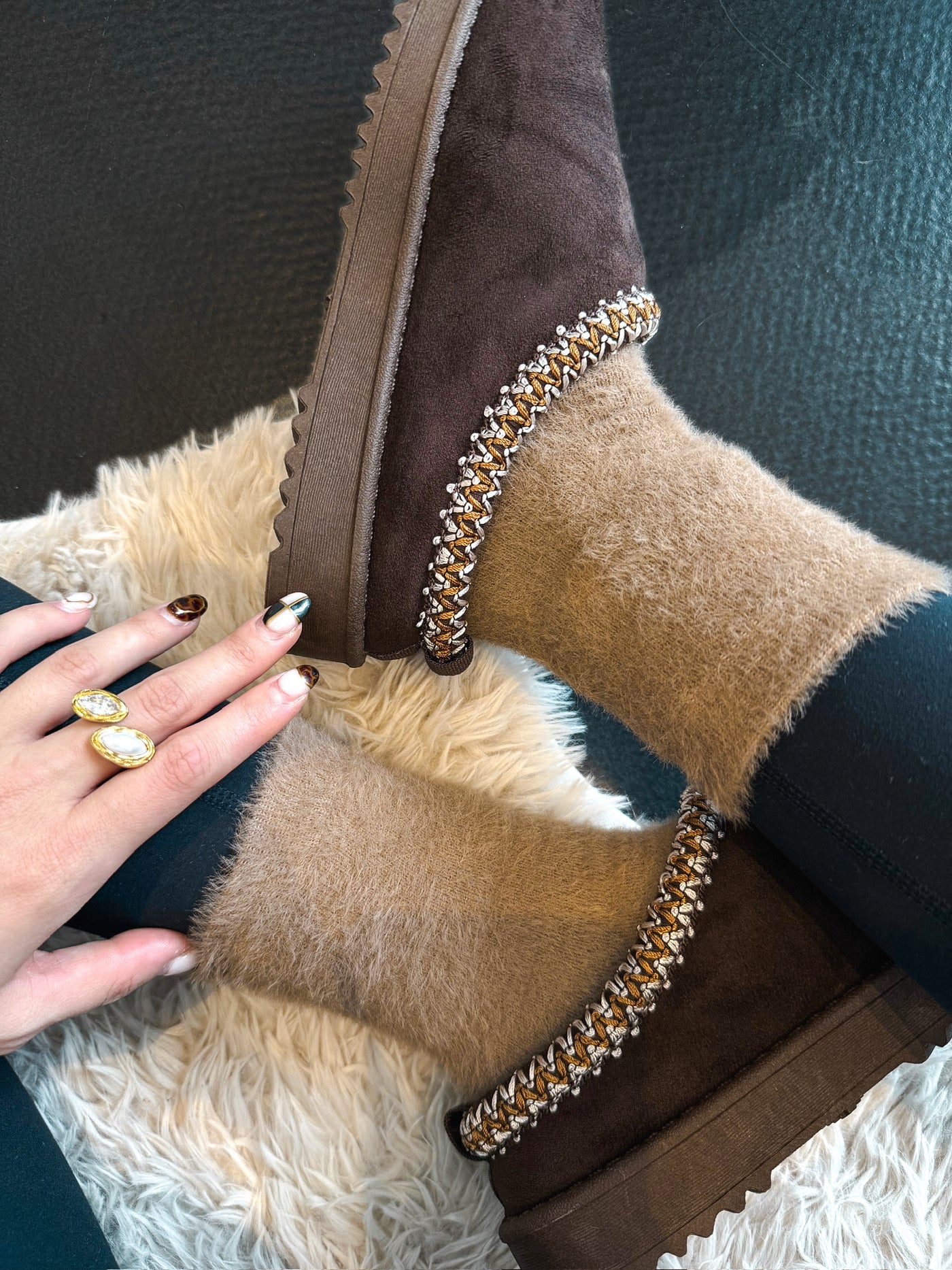 Warm & Fuzzy Socks- Brown