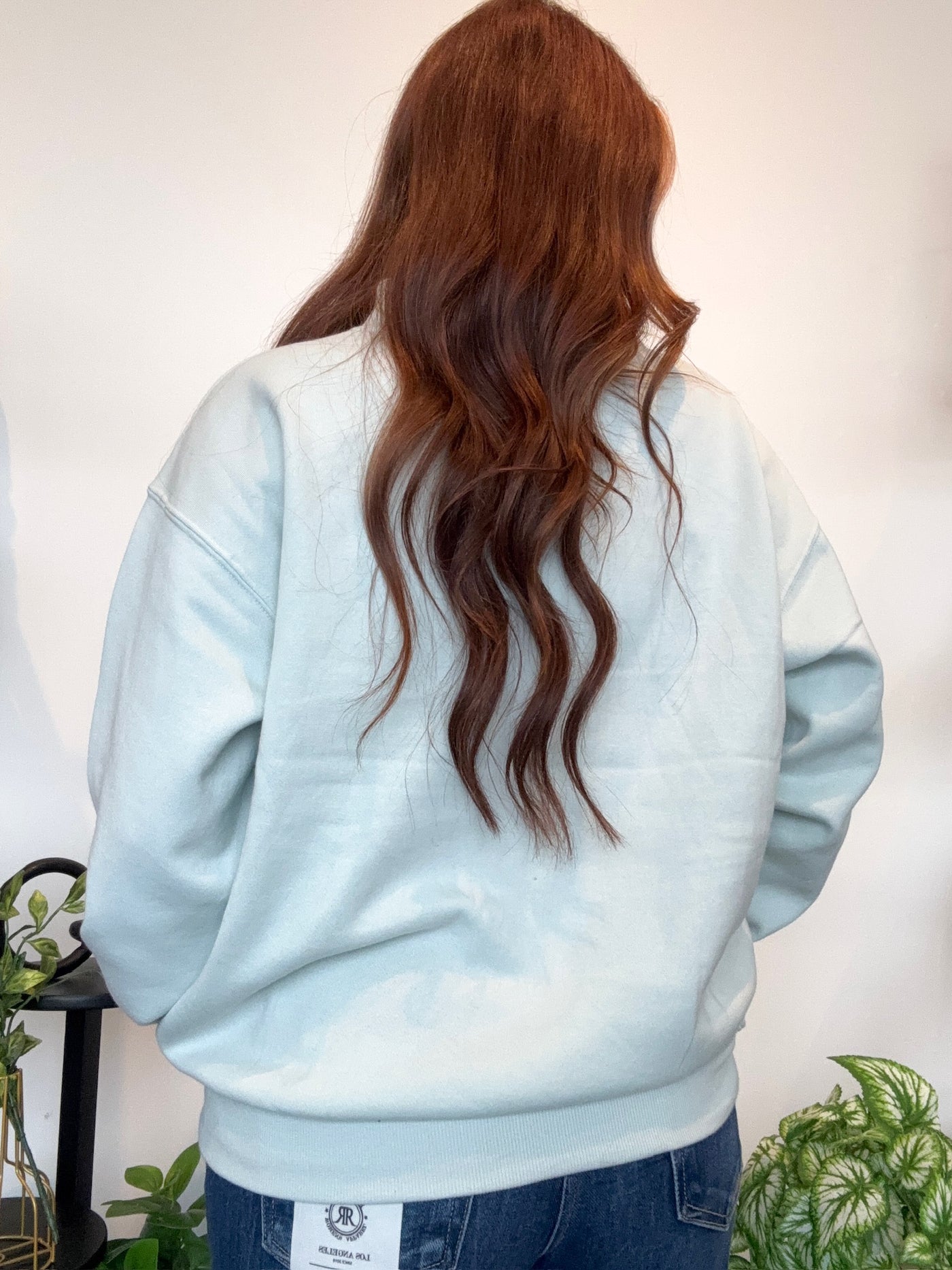 Basic Mock Neck Sweatshirt- Ice Green