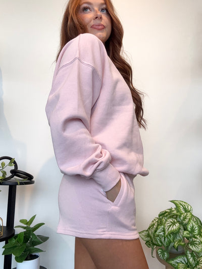 Basic Sweat Short- Light Pink