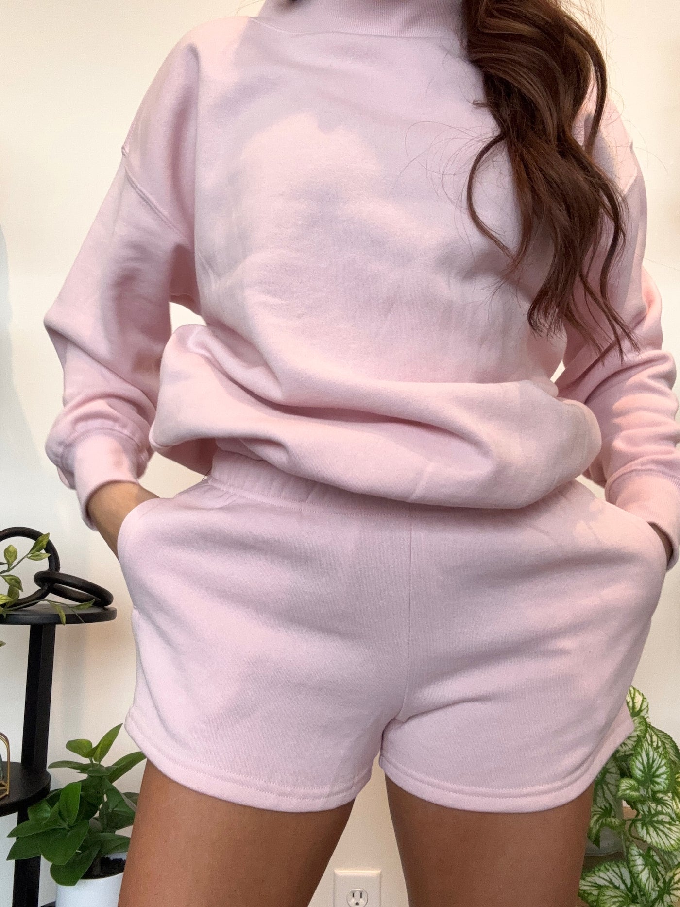 Basic Sweat Short- Light Pink