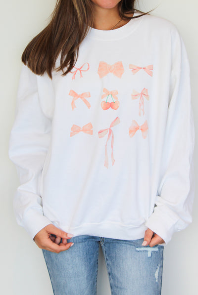 Bows, Bows, Bows Graphic Sweatshirt-135 - DEMAND GRAPHIC-LEATHER & LACE-[option4]-[option5]-[option6]-Leather & Lace Boutique Shop