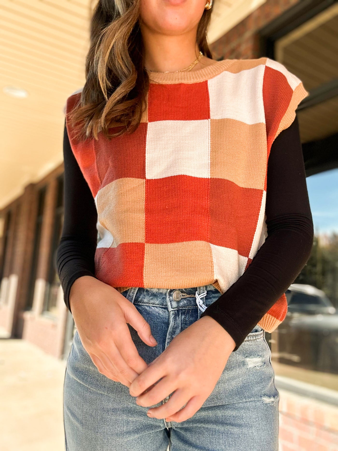 Here for the Pie Sweater - Brown Multi-100 - TOPS - SHORT SLEEVE/SLEEVELESS-EN MERCI-[option4]-[option5]-[option6]-Leather & Lace Boutique Shop