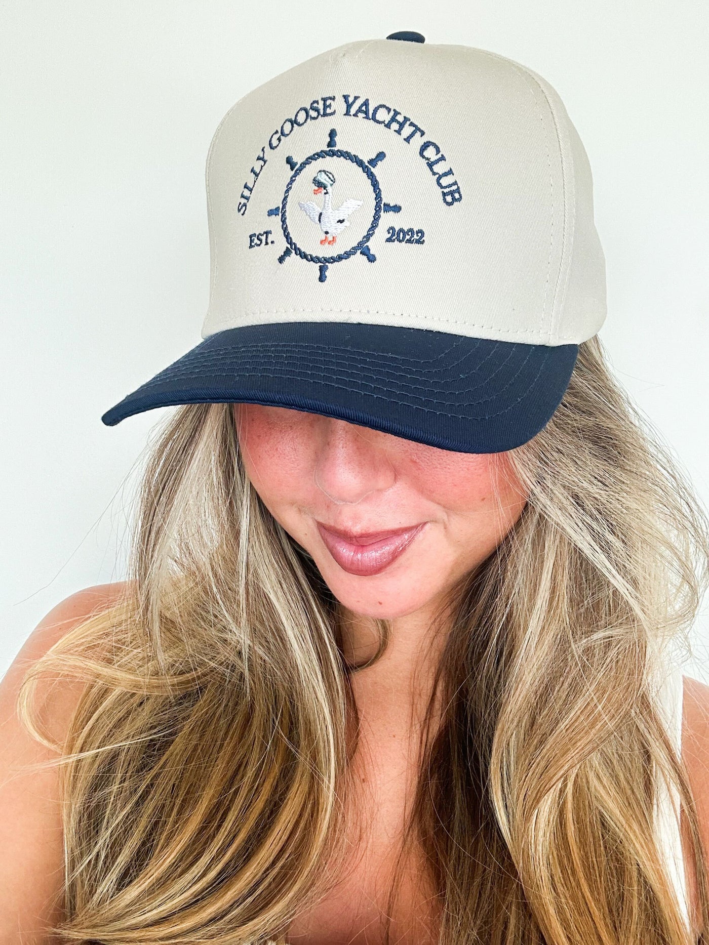 Silly Goose Yacht Club Trucker Hat-190 - ACCESSORIES - HATS/HEADWEAR-THE HAPPIEST-[option4]-[option5]-[option6]-Leather & Lace Boutique Shop