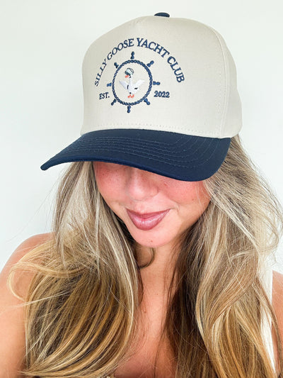 Silly Goose Yacht Club Trucker Hat-190 - ACCESSORIES - HATS/HEADWEAR-THE HAPPIEST-[option4]-[option5]-[option6]-Leather & Lace Boutique Shop