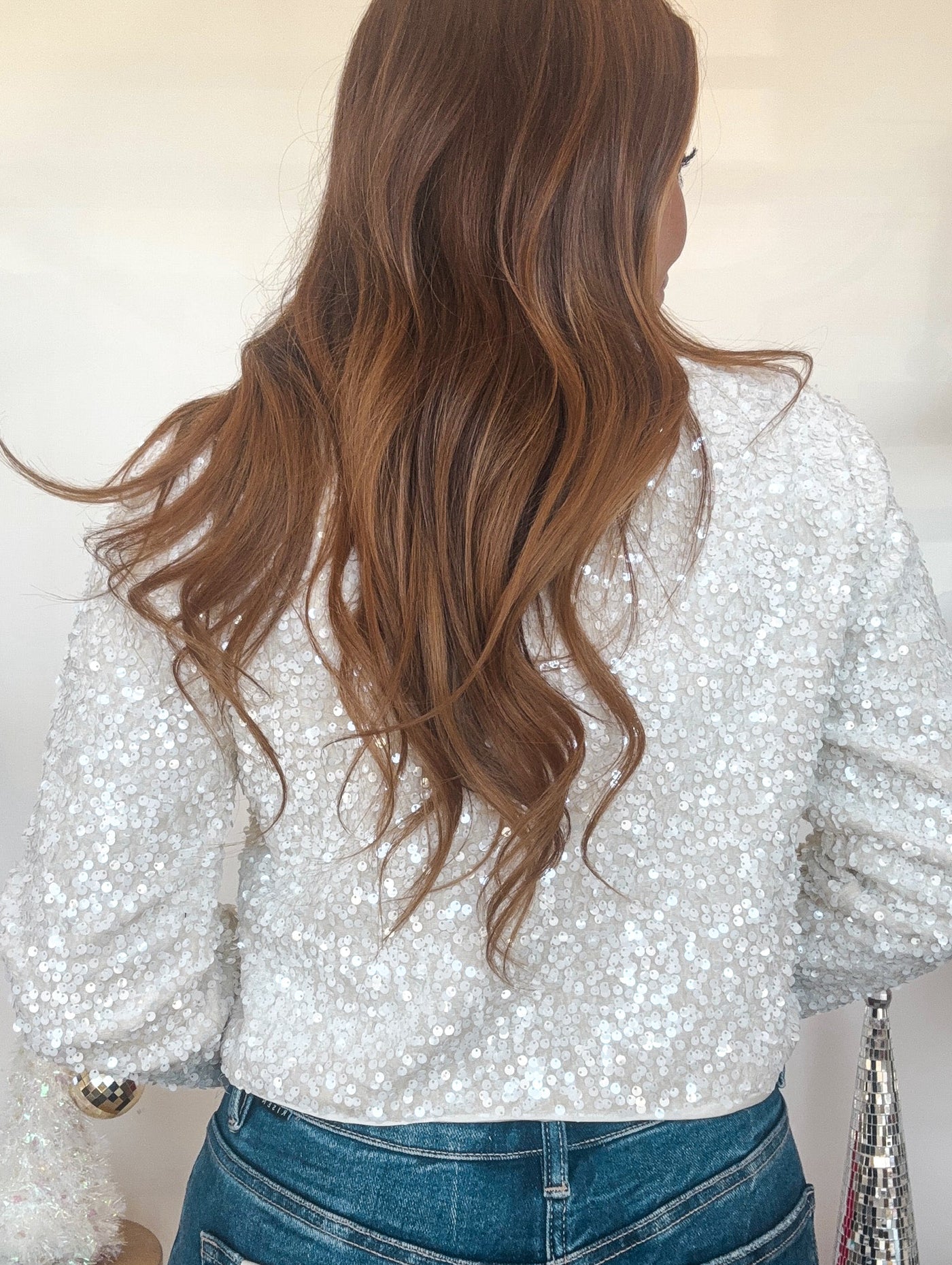 Sequin Bow Blouse