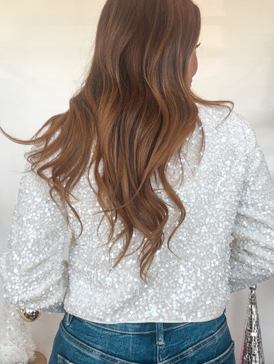 Sequin Bow Blouse