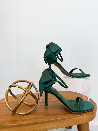 Kate Satin Bow Heels- Emerald-TOP GUY-[option4]-[option5]-[option6]-Leather & Lace Boutique Shop