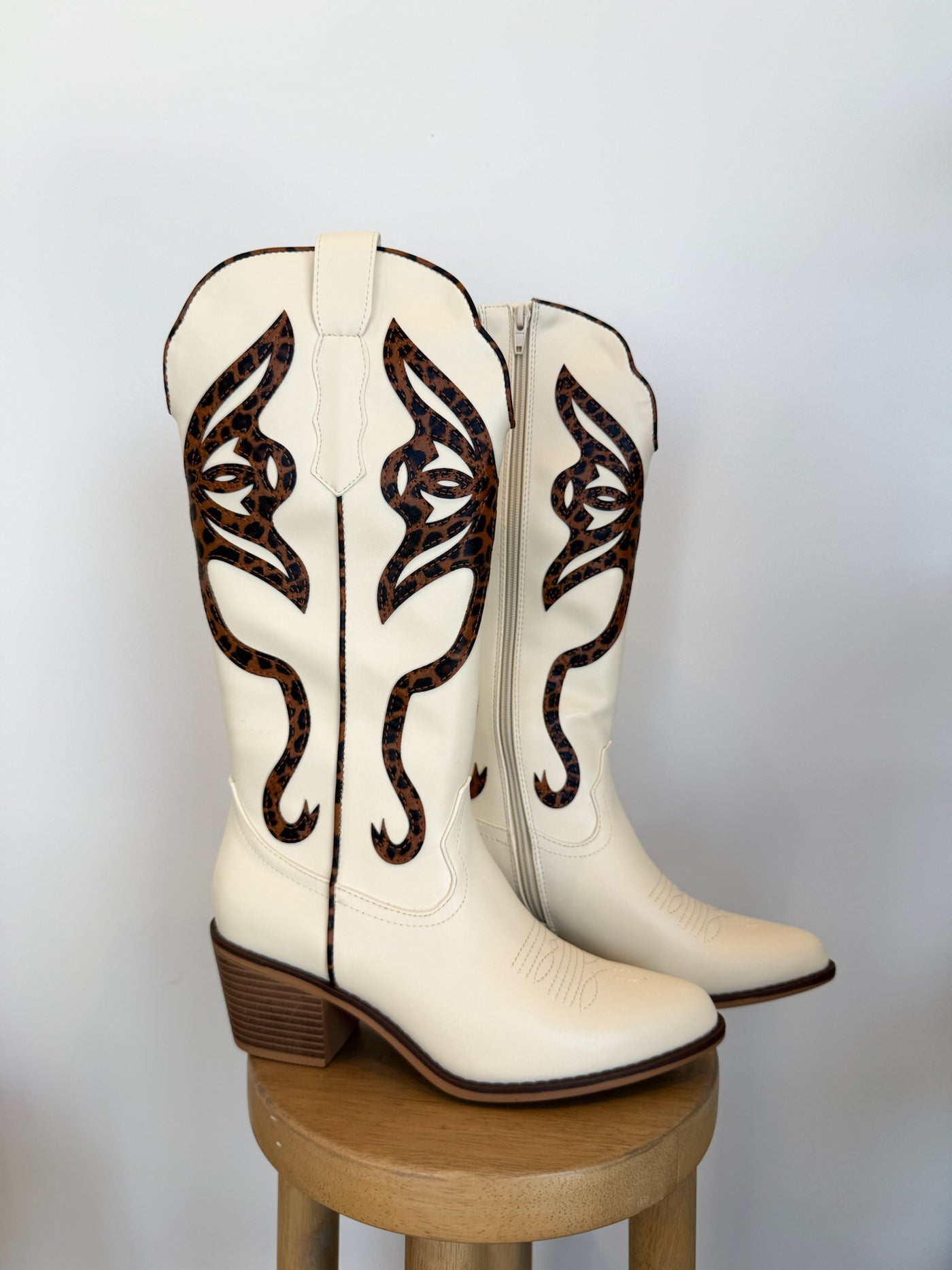 Whitney Butterfly Boots- Leopard