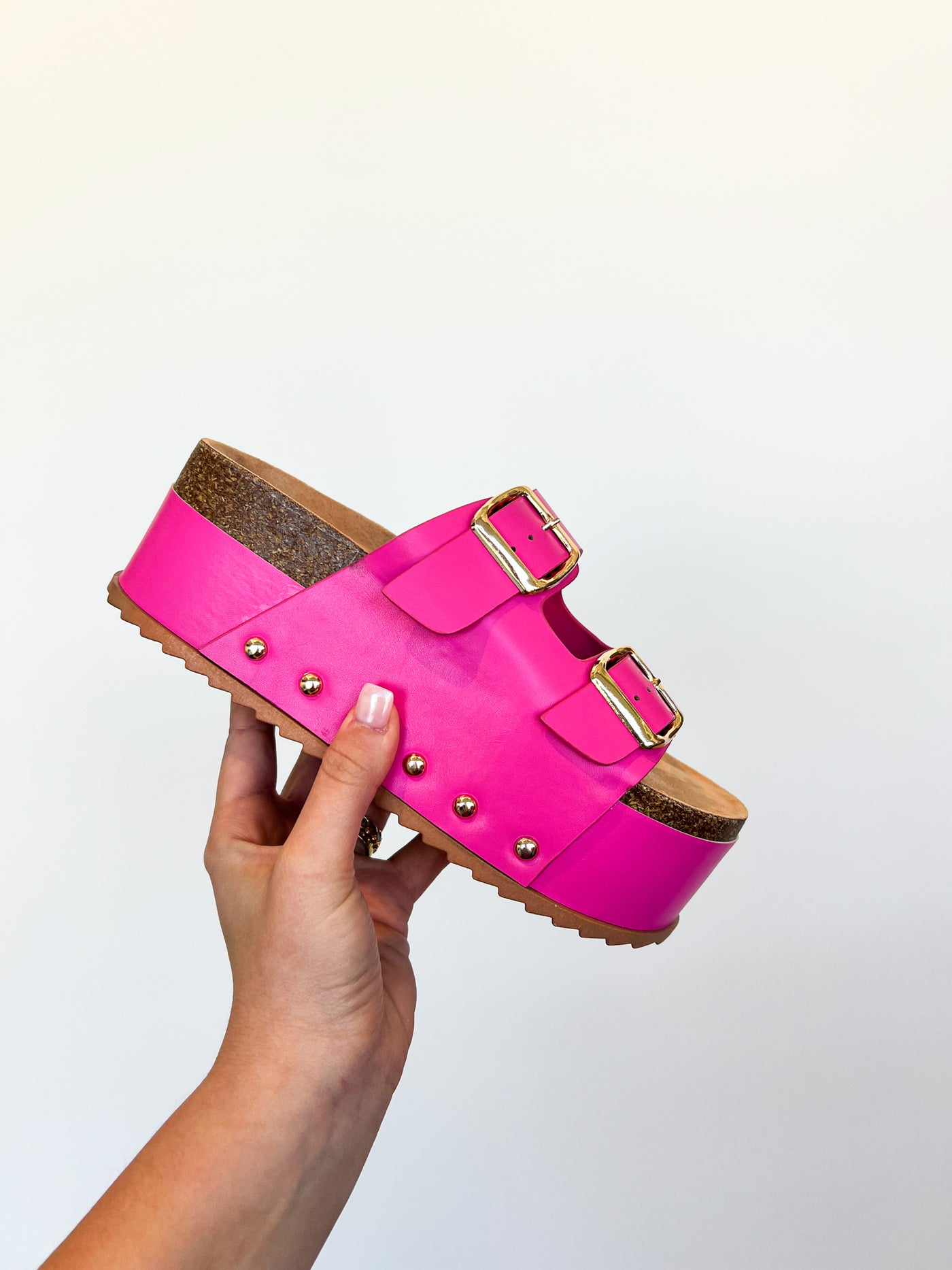Elevate Platform Sandals- Pink Leather-180 - SHOES-LILIANA-[option4]-[option5]-[option6]-Leather & Lace Boutique Shop