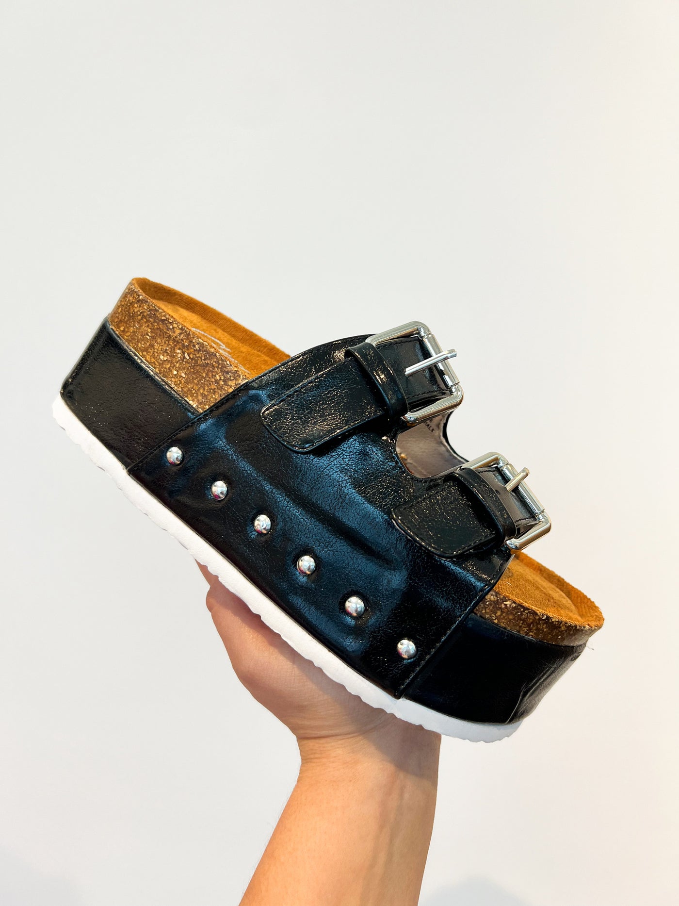 Elevate Platform Sandal- Shiny Black-180 - SHOES-CAPE ROBIN-[option4]-[option5]-[option6]-Leather & Lace Boutique Shop