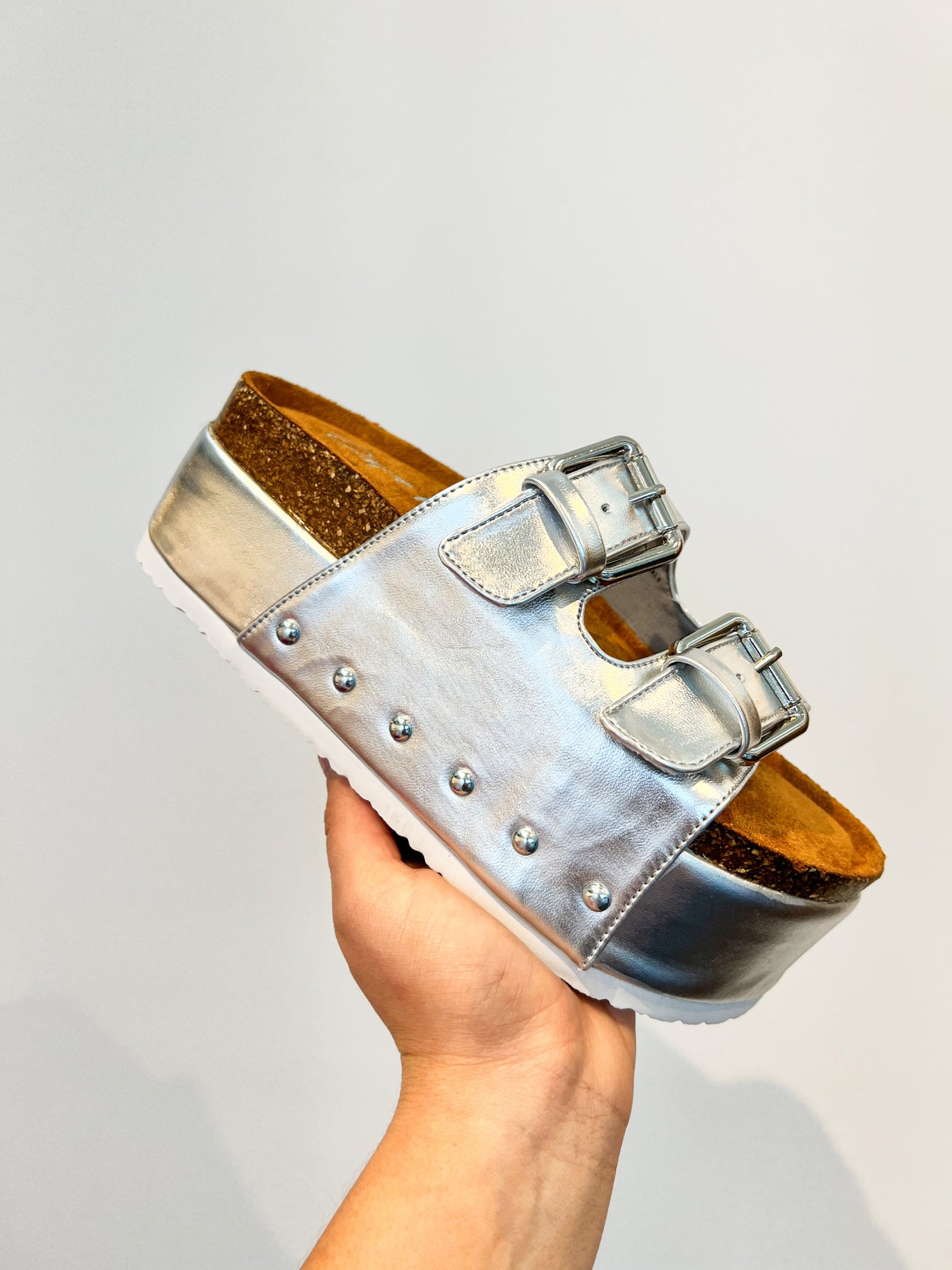 Elevate Platform Sandal- Metallic Silver-180 - SHOES-CAPE ROBIN-[option4]-[option5]-[option6]-Leather & Lace Boutique Shop