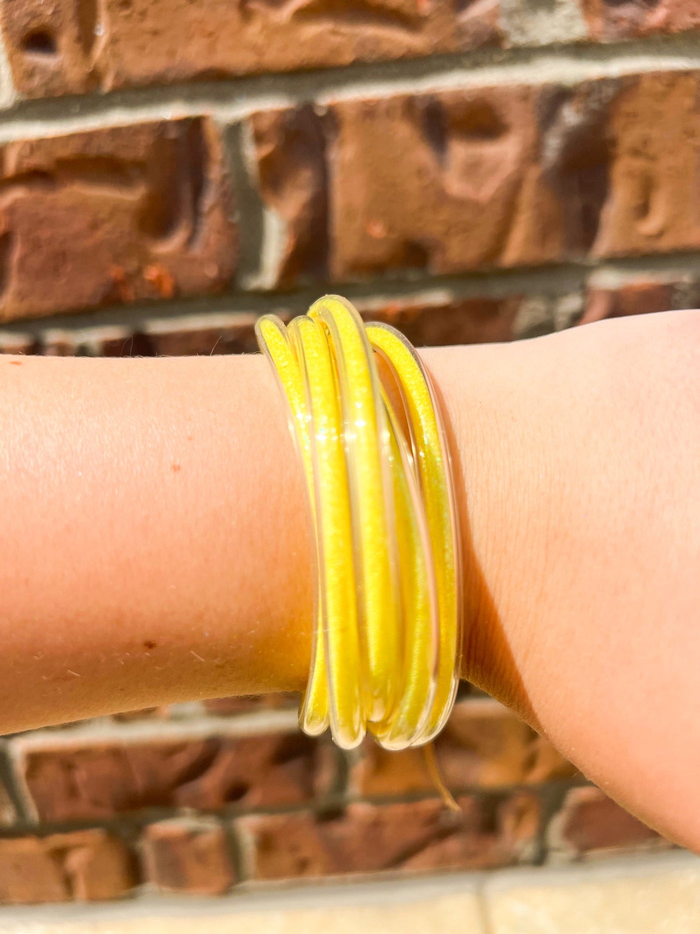 Bestie Jelly Bracelet Stack-190 - ACCESSORIES - JEWELRY-Leather & Lace-Yellow-[option4]-[option5]-[option6]-Leather & Lace Boutique Shop