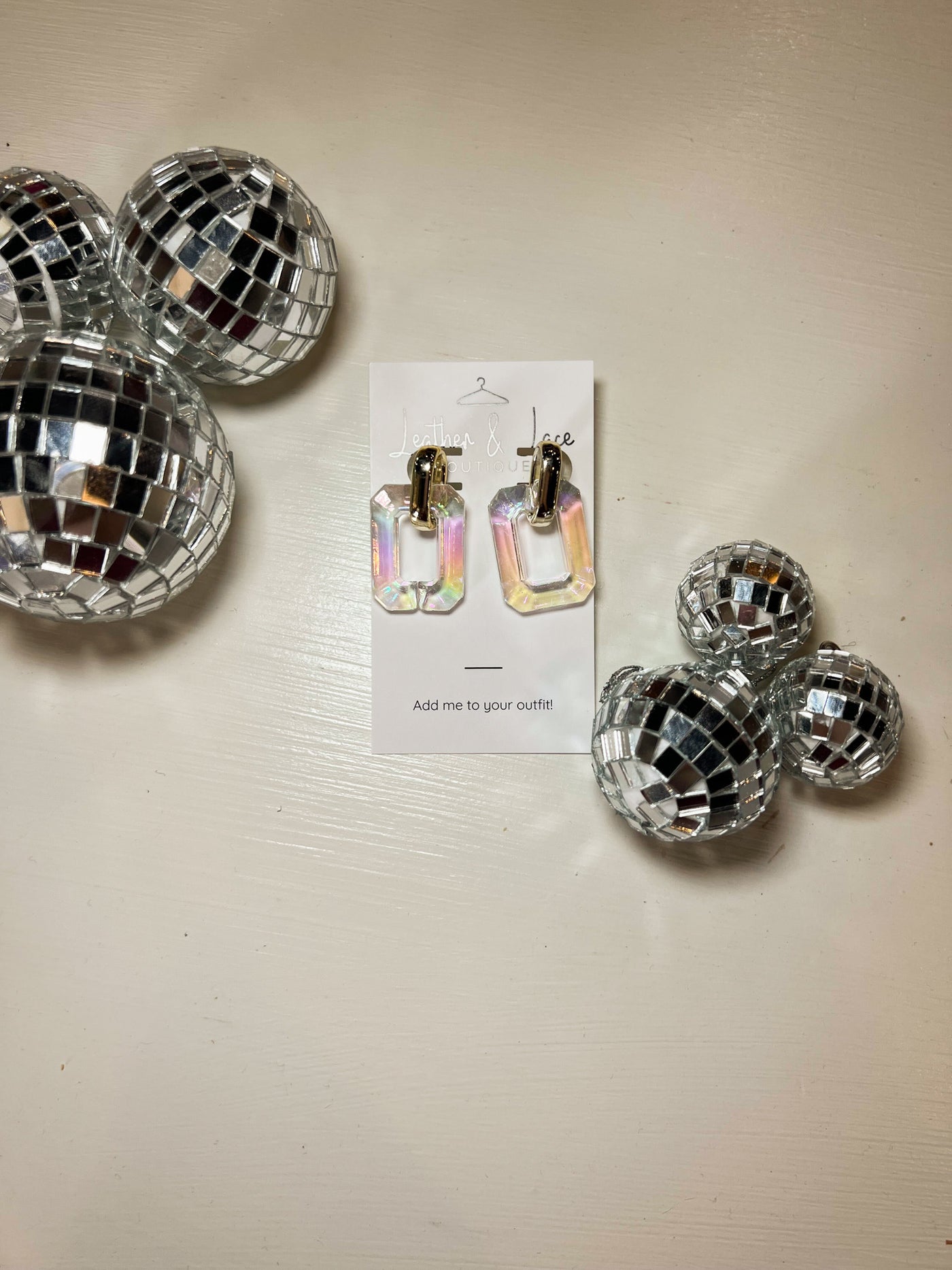 Iridescent Rectangle Hoops-190 - ACCESSORIES - JEWELRY-LEATHER & LACE-[option4]-[option5]-[option6]-Leather & Lace Boutique Shop