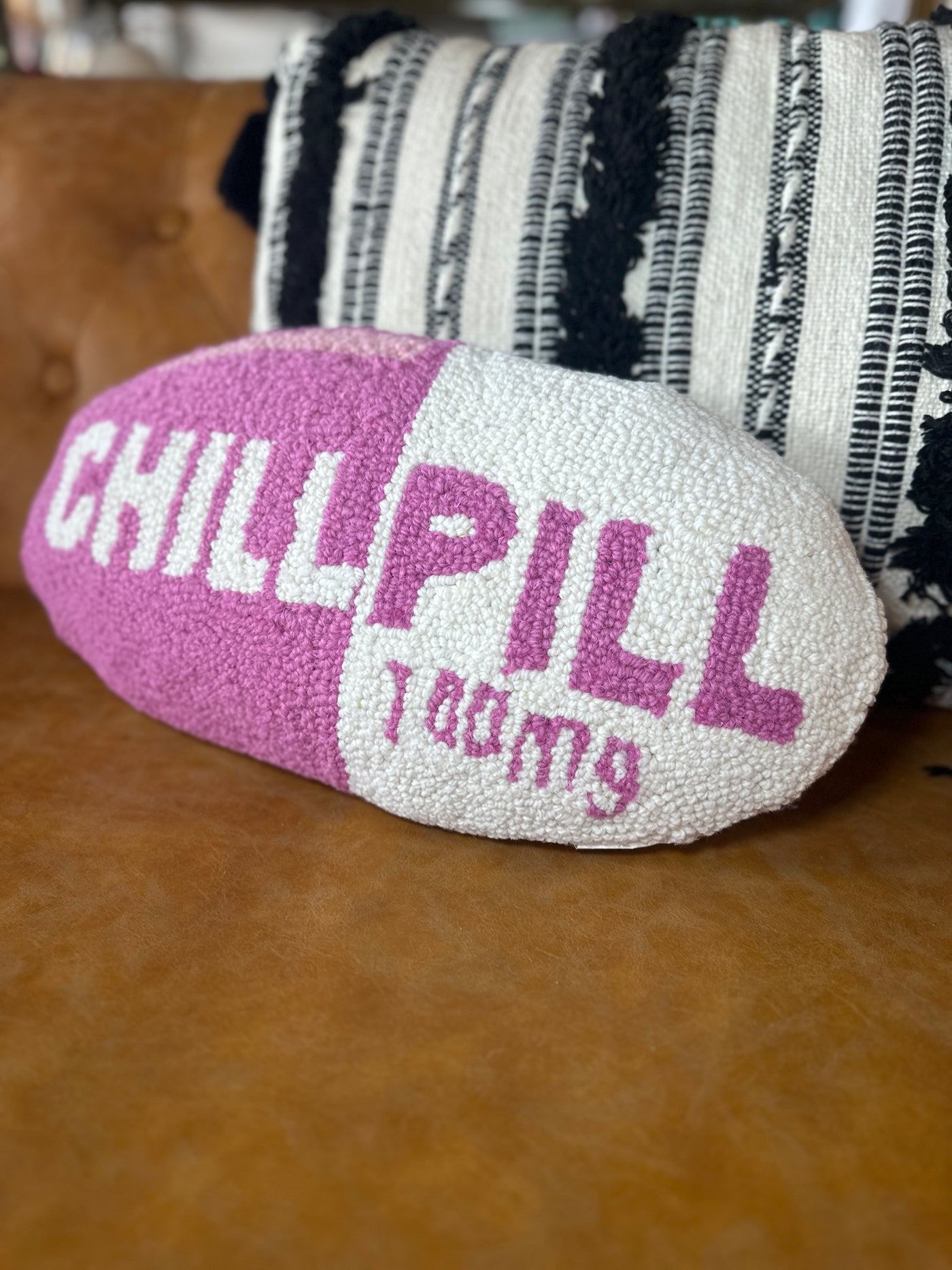 Chill Pill Hook Pillow- Pink-190 - ACCESSORIES - HOME-PEKING HANDICRAFT-[option4]-[option5]-[option6]-Leather & Lace Boutique Shop