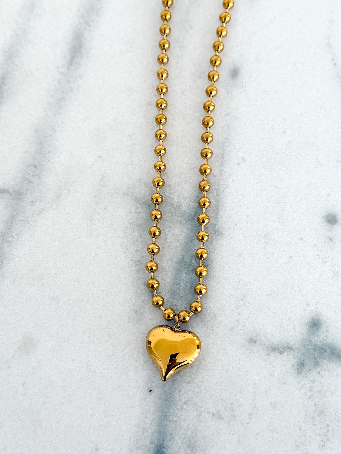 Small Bubble Heart Necklace-190 - ACCESSORIES - JEWELRY-CHANSUTT PEARLS-[option4]-[option5]-[option6]-Leather & Lace Boutique Shop