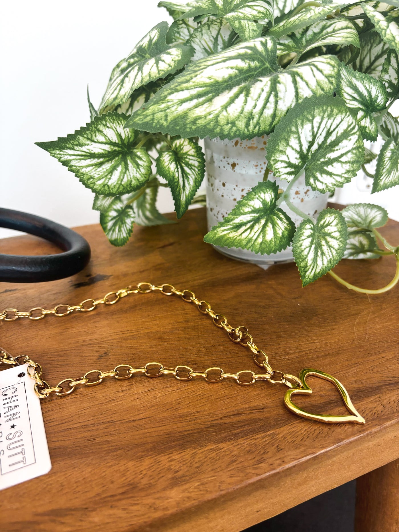 Open Heart Necklace-Gold-190 - ACCESSORIES - JEWELRY-CHANSUTT PEARLS-[option4]-[option5]-[option6]-Leather & Lace Boutique Shop