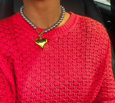 Glam Heart Necklace-190 - ACCESSORIES - JEWELRY-CHANSUTT PEARLS-[option4]-[option5]-[option6]-Leather & Lace Boutique Shop
