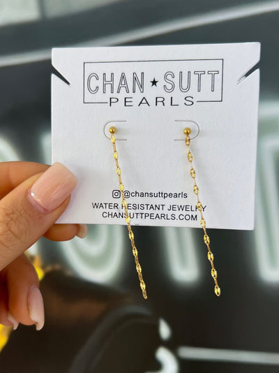 Dainty Chain Earrings-190 - ACCESSORIES - JEWELRY-CHANSUTT PEARLS-[option4]-[option5]-[option6]-Leather & Lace Boutique Shop