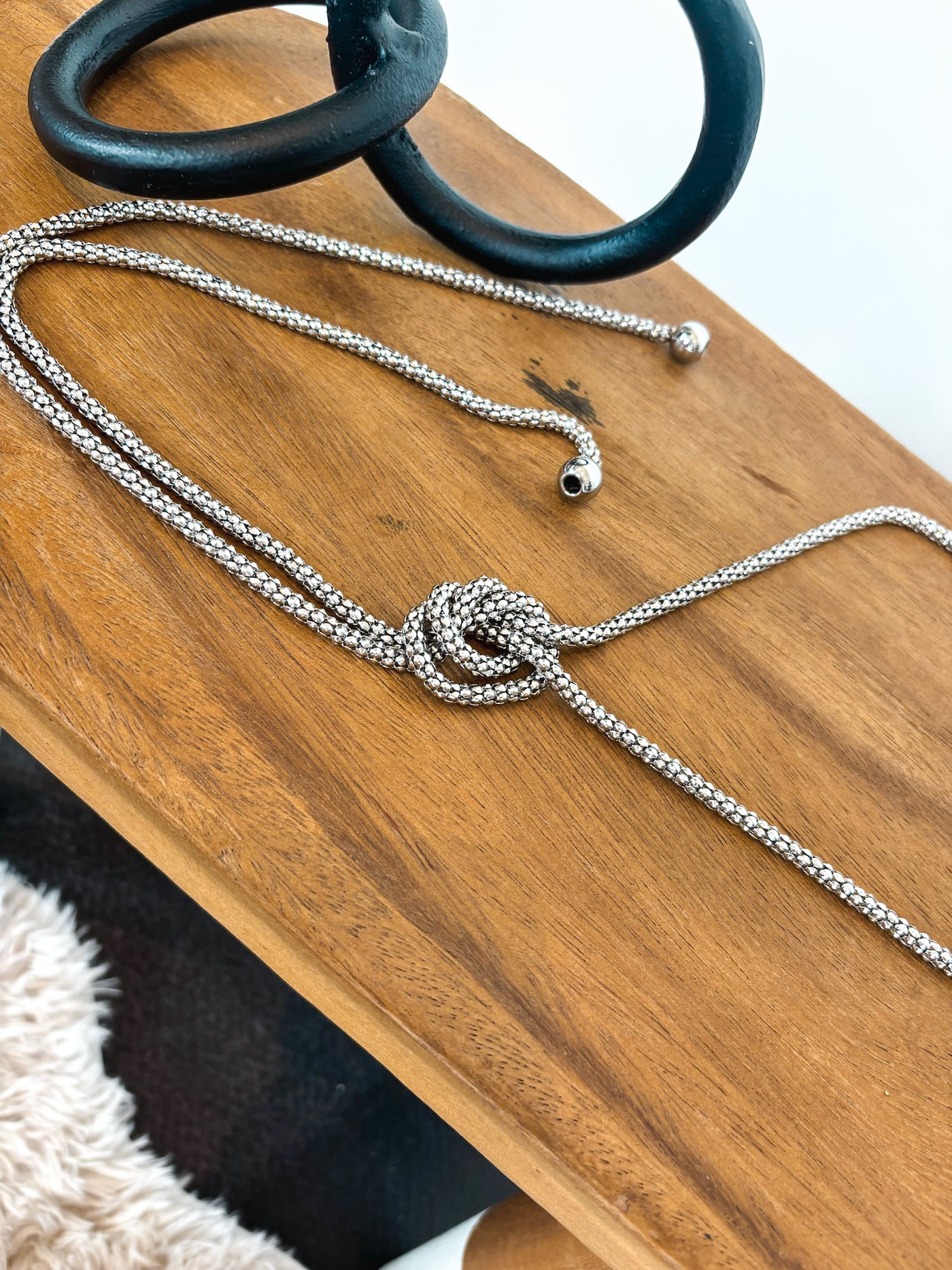 Alex Rope Necklace- Silver-190 - ACCESSORIES - JEWELRY-CHANSUTT PEARLS-[option4]-[option5]-[option6]-Leather & Lace Boutique Shop