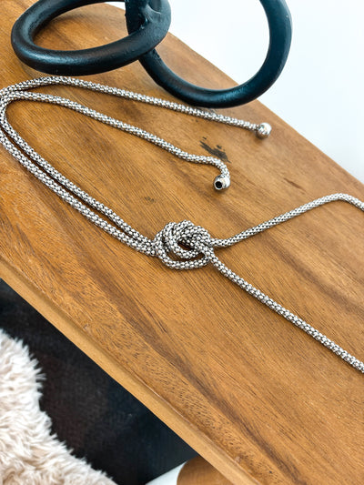 Alex Rope Necklace- Silver-190 - ACCESSORIES - JEWELRY-CHANSUTT PEARLS-[option4]-[option5]-[option6]-Leather & Lace Boutique Shop