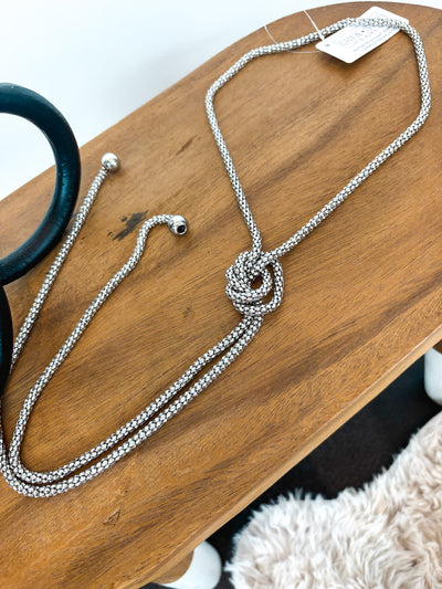 Alex Rope Necklace- Silver-190 - ACCESSORIES - JEWELRY-CHANSUTT PEARLS-[option4]-[option5]-[option6]-Leather & Lace Boutique Shop