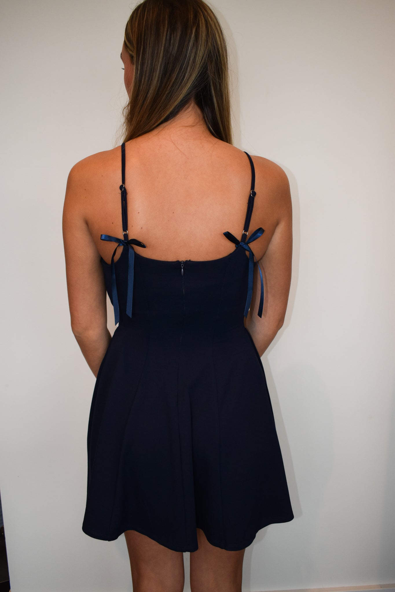Arabella Classic Mini Dress- Navy-170 - DRESSES-BLU PEPPER-[option4]-[option5]-[option6]-Leather & Lace Boutique Shop