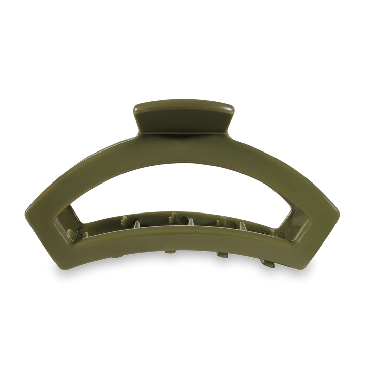 Teletie Unbreakable Open Claw Clip- Fall Collection-190 - ACCESSORIES - HATS/HEADWEAR-TELETIE-Tiny-Olive-[option4]-[option5]-[option6]-Leather & Lace Boutique Shop