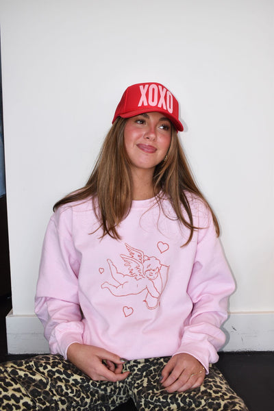 Call Me Cupid Graphic Sweatshirt-135 - DEMAND GRAPHIC-LEATHER & LACE-[option4]-[option5]-[option6]-Leather & Lace Boutique Shop