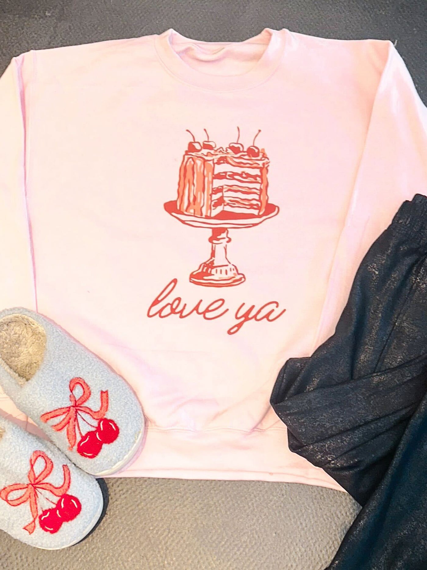 Love Ya Graphic Sweatshirt-135 - DEMAND GRAPHIC-LEATHER & LACE-[option4]-[option5]-[option6]-Leather & Lace Boutique Shop