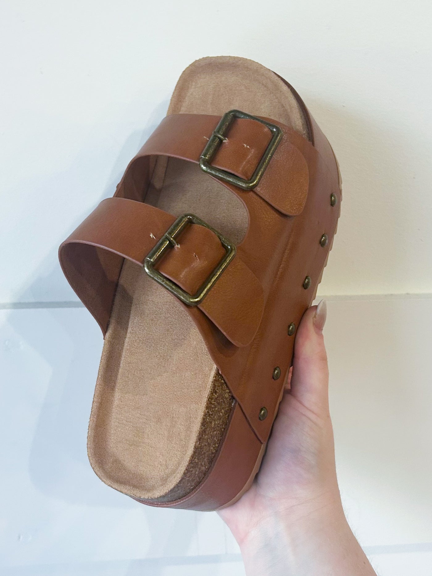 Elevate Platform Sandals- Brown Leather-180 - SHOES-BAMBOO-[option4]-[option5]-[option6]-Leather & Lace Boutique Shop