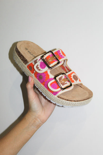 Boho Crochet Sandals- Pink Multi-180 - SHOES-LEGEND FOOTWEAR-[option4]-[option5]-[option6]-Leather & Lace Boutique Shop