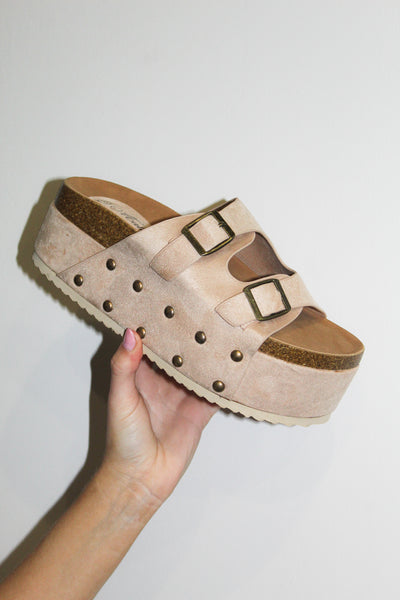 Elevate Platform Sandals- Nude-180 - SHOES-MATA SHOES-[option4]-[option5]-[option6]-Leather & Lace Boutique Shop