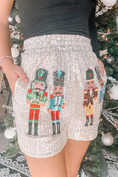 Sequin Nutcracker Shorts-160 - BOTTOMS - OTHER-WHY DRESS-[option4]-[option5]-[option6]-Leather & Lace Boutique Shop