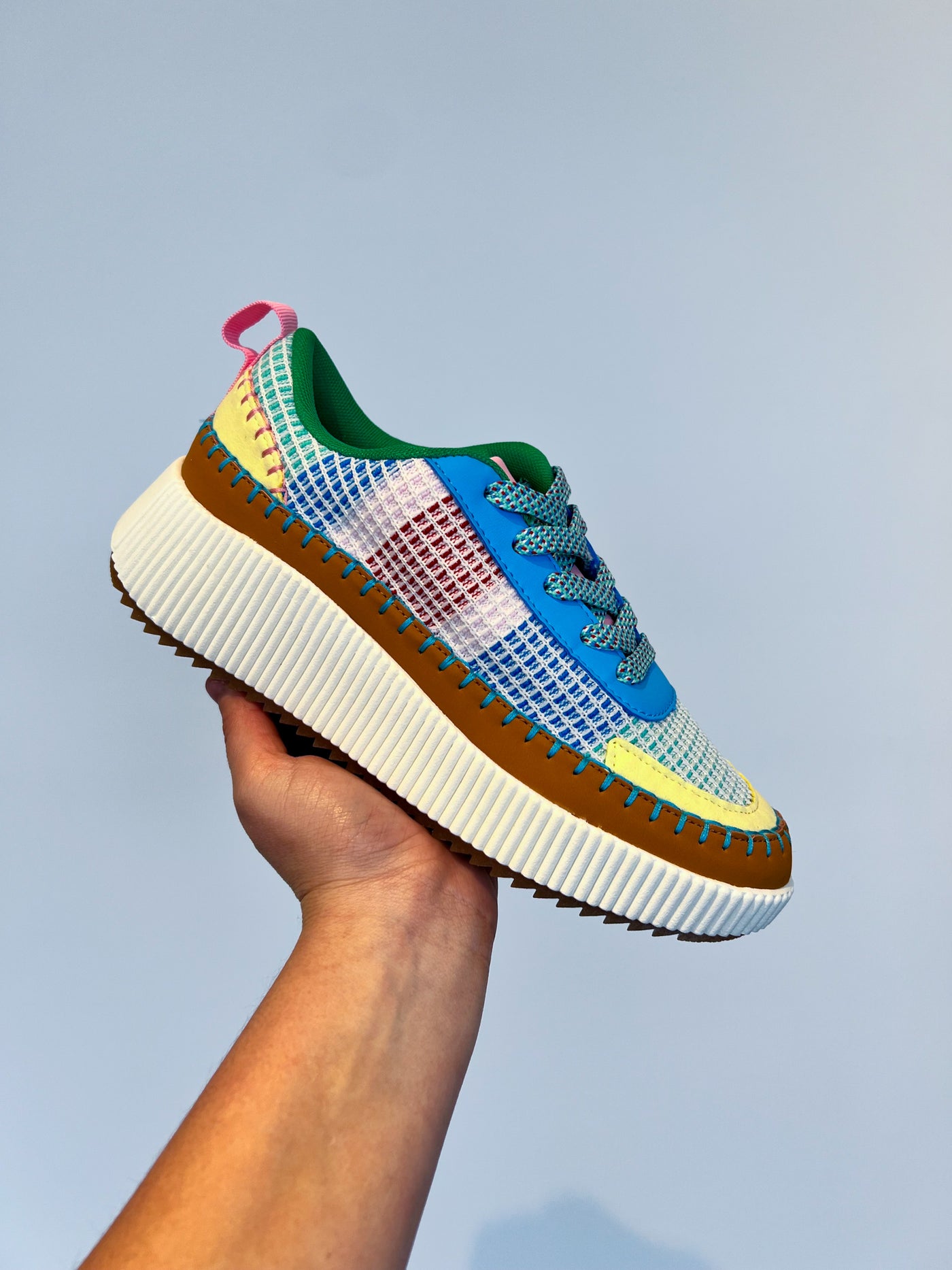 Willow Woven Sneaker- Blue Multi-180 - SHOES-BERNESS-[option4]-[option5]-[option6]-Leather & Lace Boutique Shop